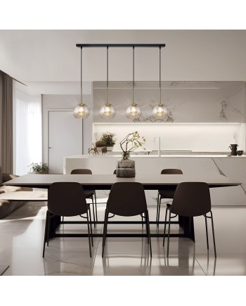 REGLETA 4L.CACELA NEGRO-AMBAR 4 X 60W E-27