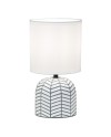 SOBREMESA DARREN BLANCO/GRIS 1 X 40W E-14