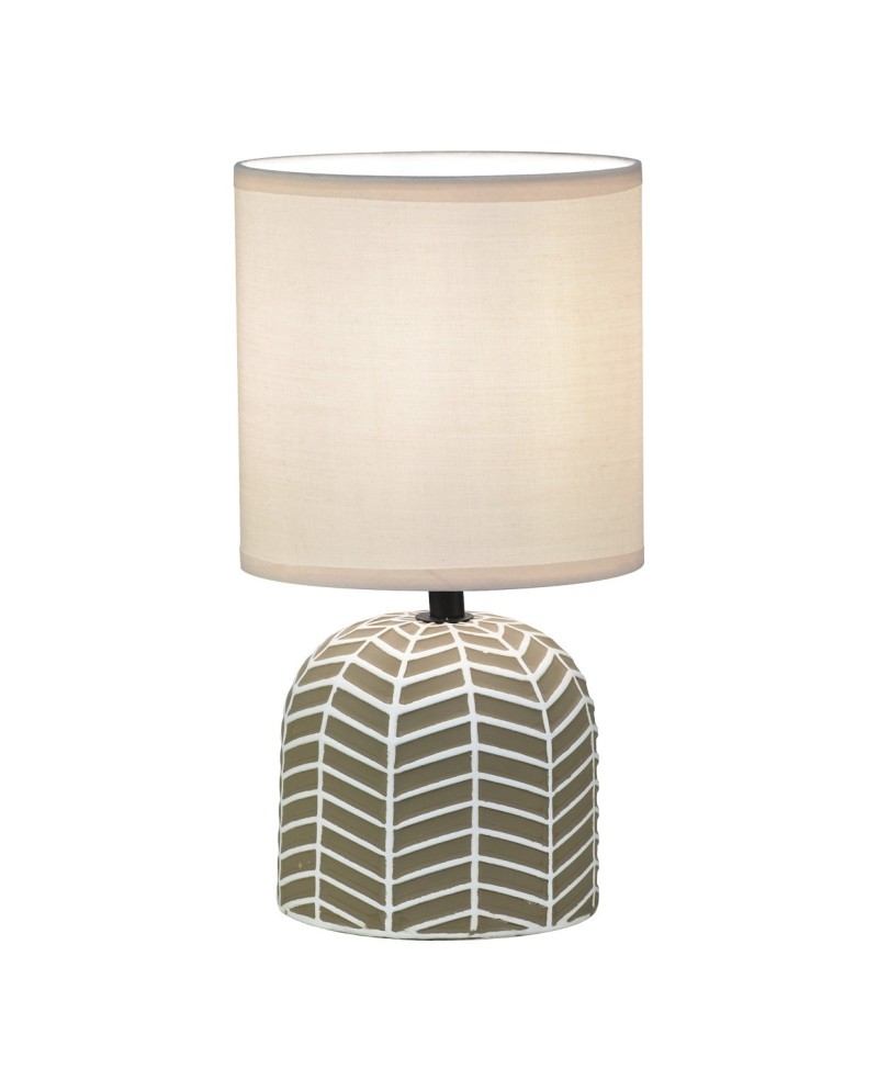SOBREMESA DARREN MARRÓN/BLANCO 1 X 40W E-14