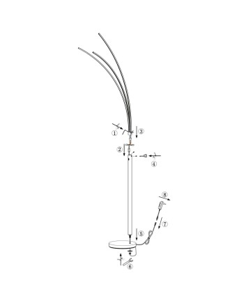 PIE DE SALON ELAZ NEGRO LED 18W 1440LM 4000K