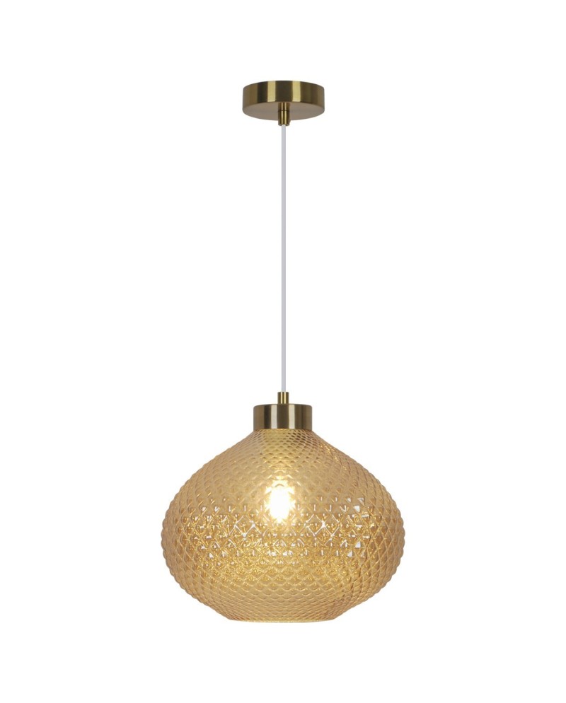 COLGANTE FLORE LATÓN - AMBAR