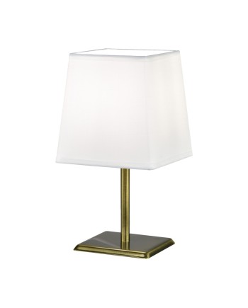 SOBREMESA FOX BLANCO/CUERO 1 X 40W E-14