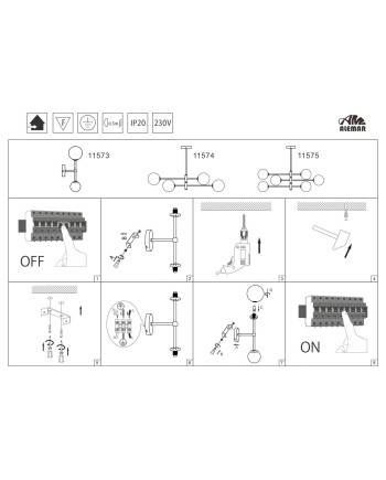 LAMPARA 4L.GALAXIA LATÓN AMBAR 4 X 28W G-9