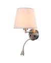 Caicos * Aplique Nickel Satin 1L E27+ Lector Led 3W 3000K + Usb