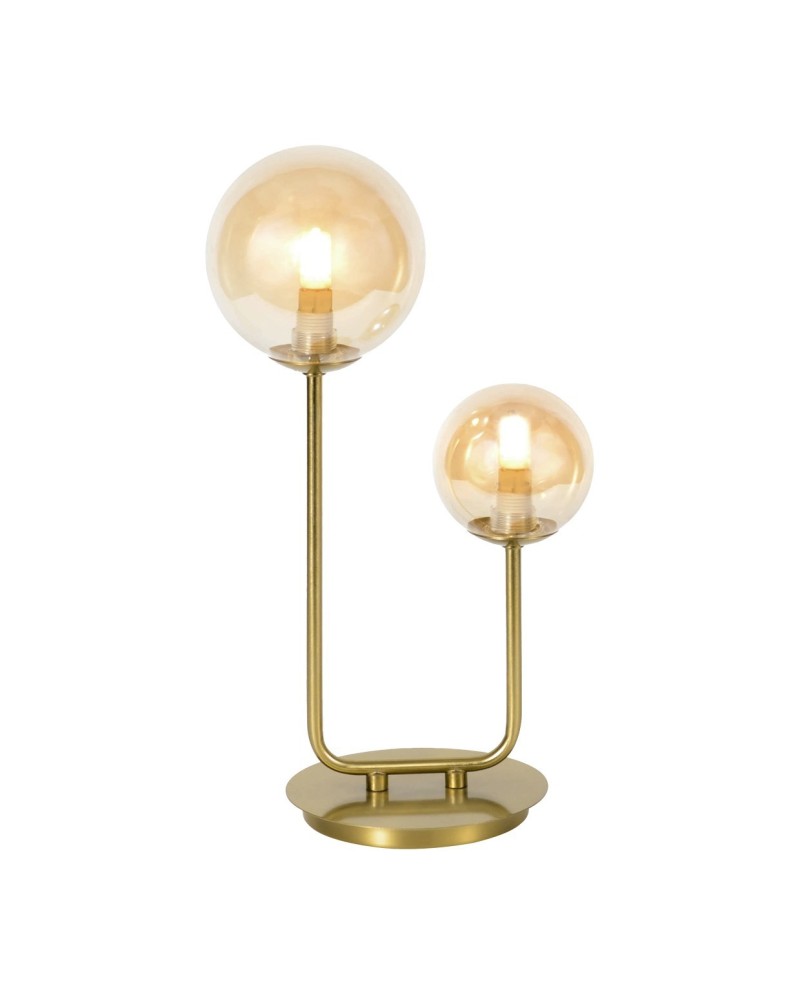 SOBREMESA GALAXIA LATÓN AMBAR 2 X 28W G-9