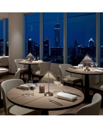 SOBREMESA GRAM TOPO METALIZADO LED 3W - BATERIA RECARGABLE