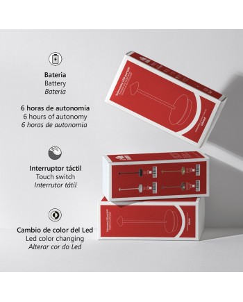 SOBREMESA GRAM TOPO METALIZADO LED 3W - BATERIA RECARGABLE