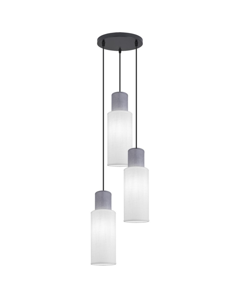 COLGANTE 3L KILIAN BLANCO/GRIS 3 X 60W E-27