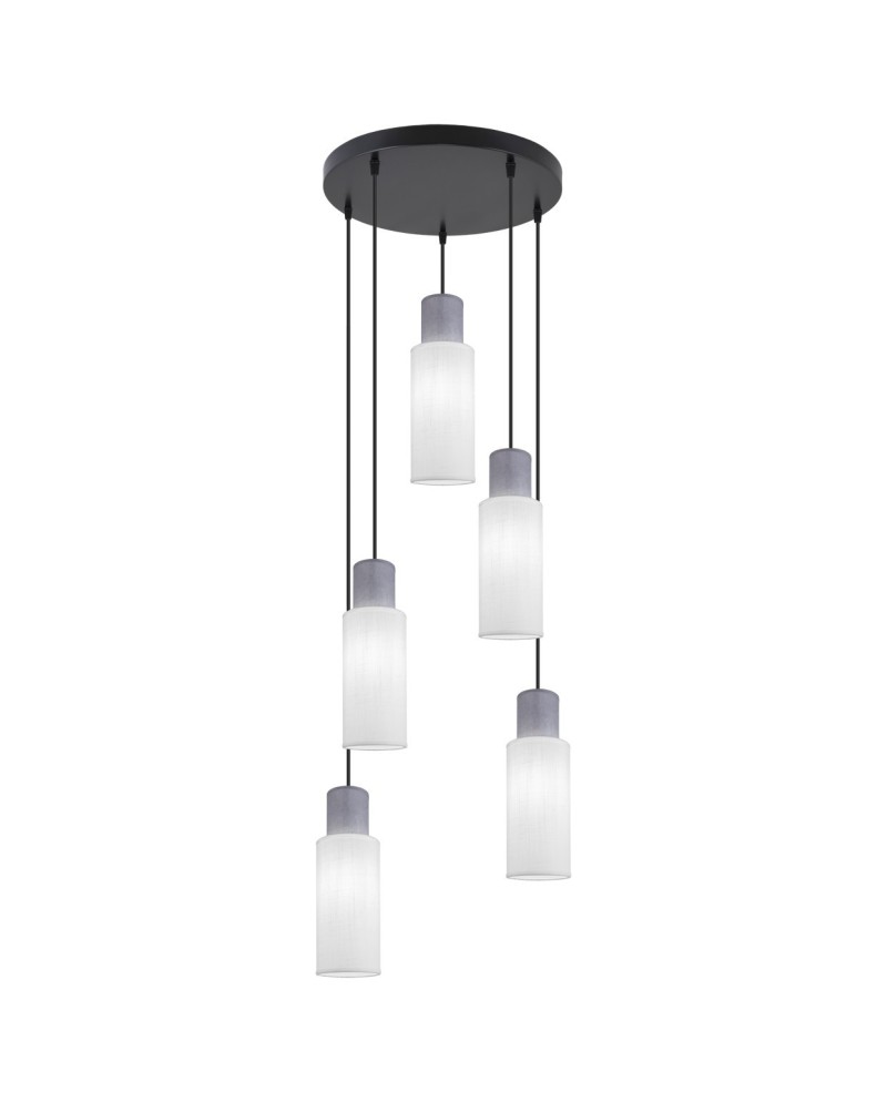 COLGANTE 5L KILIAN BLANCO/GRIS 5 X 60W E-27