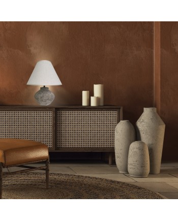 SOBREMESA LARRY PIEDRA GRIS 1 X 40W E-14