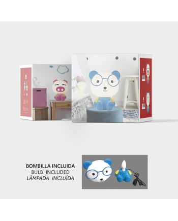 SOBREMESA MASKOTA PERRITO AZUL 1 X 40W E-14-BOMBILLA INCLUIDA