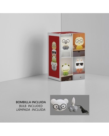 SOBREMESA MASKOTA KOALA GRIS 1 X 40W E-14-BOMBILLA INCLUIDA