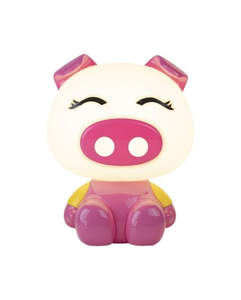 SOBREMESA MASKOTA CERDITO ROSA 1 X 40W E-14-BOMBILLA INCLUIDA