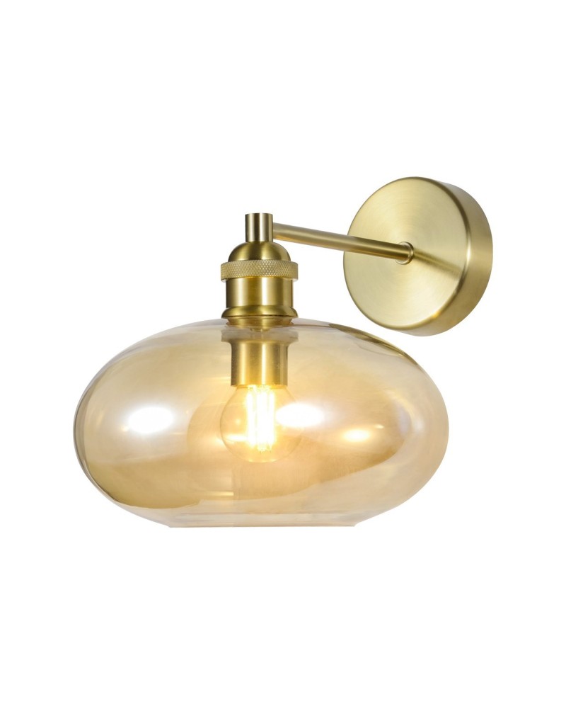 APLIQUE MOSSI LATÓN - AMBAR 1 X 40W E-14