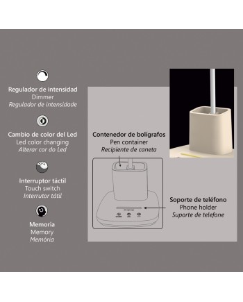 FLEXO LED NECK BEIGE LED 9W 400LM 3000-3800-5700K
