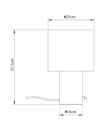 SOBREMESA ORIA NIQUEL SATINADO 1 X 60W E-27