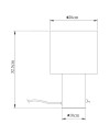 SOBREMESA ORIA NIQUEL SATINADO 1 X 60W E-27
