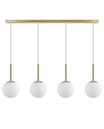 REGLETA 4L.PORTILE LATÓN-OPAL 4 X 40W E-14