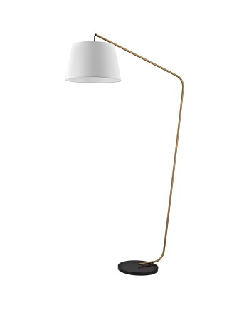 PIE SALON TALBOT LATÓN/BLANCO 1 X 60W E-27