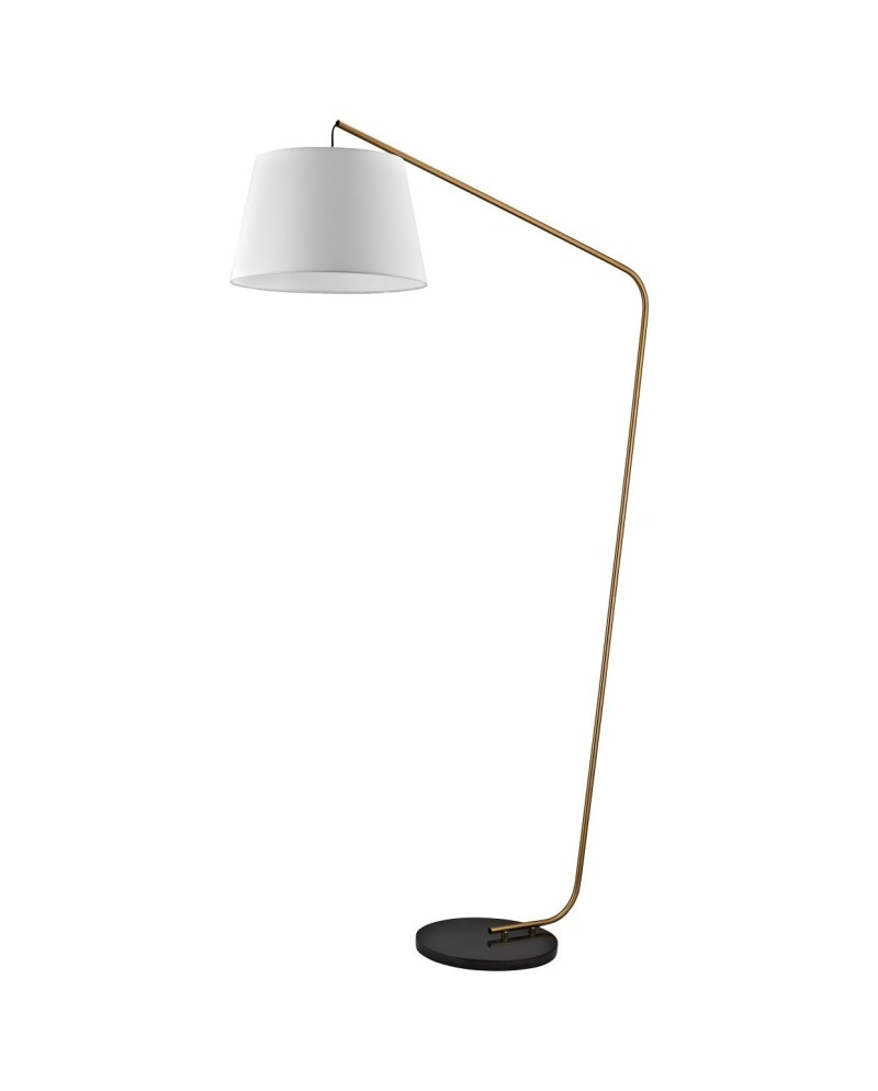 PIE SALON TALBOT LATÓN/BLANCO 1 X 60W E-27