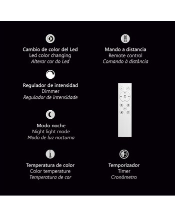 PLAFON LED TANA BLANCO-MADERA LED 90W 3000/4000/6000K