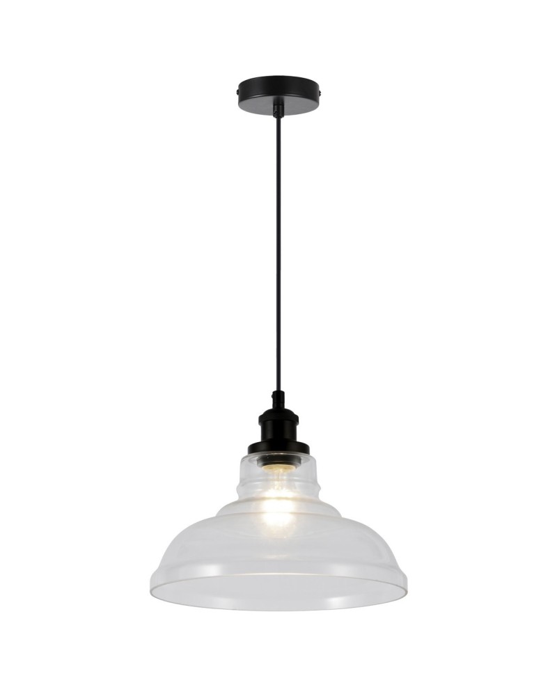 COLGANTE UMBRIA NEGRO-TRANSP. 1 X 60W E-27