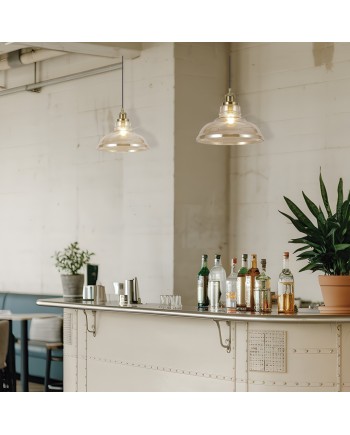 COLGANTE UMBRIA LATÓN - AMBAR 1 X 60W E-27