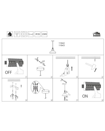 COLGANTE UMBRIA LATÓN - AMBAR 1 X 60W E-27