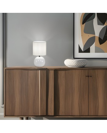 SOBREMESA CERAMICA ZIÓN BLANCO 1 X 40W E-14