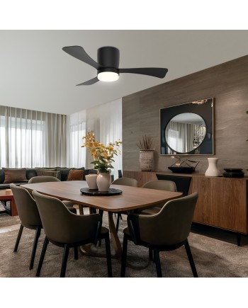 VENTILADOR KENT NEGRO 107CM 3 PALAS LED 18W