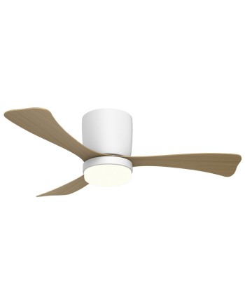 VENTILADOR KENT BLANCO MADERA 107CM 3 PALAS LED 18W