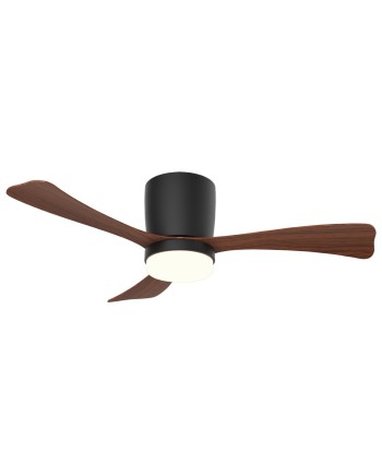 VENTILADOR KENT NEGRO MADERA 107CM 3 PALAS LED 18W