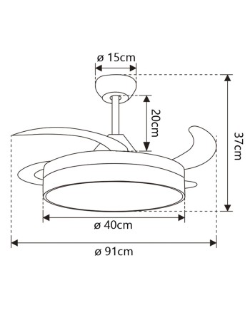 VENTILADOR LUXE BLANCO 50CMS 3 PALAS