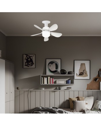 VENTILADOR NANO BLANCO 40CMS 5 PALAS - E-27