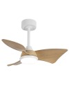 VENTILADOR TAURO BLANCO/MADERA 76CMS 3 PALAS LED 24W