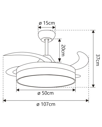 VENTILADOR TOGO BLANCO 50CMS 3 PALAS