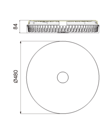 FROZEN PLAFON LED DIMABLE BLANCO REDONDO 48CM - CON MANDO LED 45W   2700K 5000K