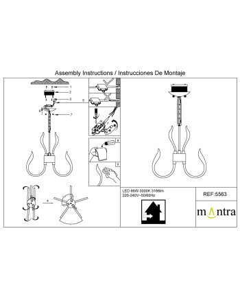 ***OFER/DES*** VERSAILLES * LAMPARA 54 CM