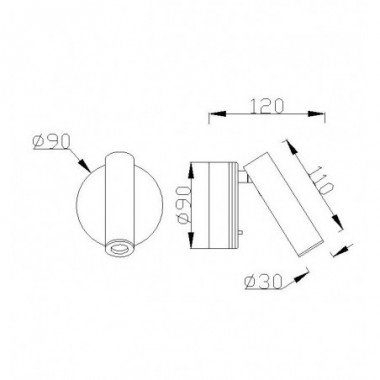 PREA Aplique Lector LED  LED 3W   3000K   210 LMS