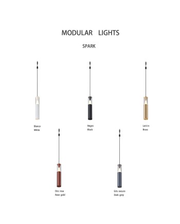 MODULAR LIGHT * COLGANTE SPARK GRIS OSCURO