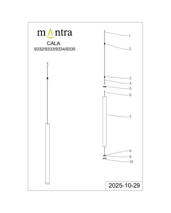 MODULAR LIGHT * COLGANTE CALA NEGRO