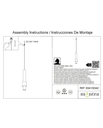 MODULAR LIGHT * COLGANTE CLIFTON BLANCO