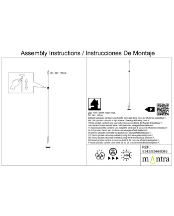 MODULAR LIGHT * CABLE CON 1 LED SIN BASE BLANCO