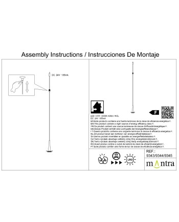 MODULAR LIGHT * CABLE CON 1 LED SIN BASE NEGRO