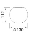 MODULAR LIGHT * CRISTAL BOLA BLANCO OPAL