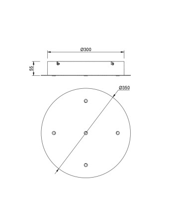 MODULAR LIGHT * BASE FLORON 5L -  CROMO