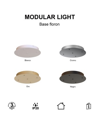 MODULAR LIGHT * BASE FLORON 5L -  NEGRO