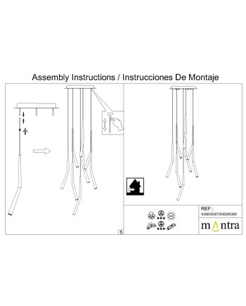 MODULAR LIGHT * BASE FLORON 8L -  CROMO