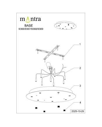 MODULAR LIGHT * BASE FLORON 8L -  ORO