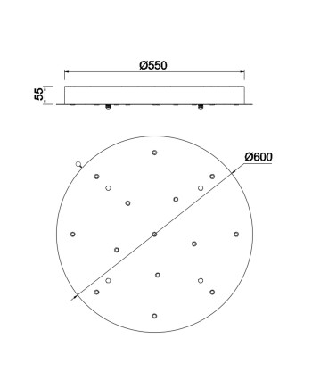 MODULAR LIGHT * BASE FLORON 14L -  NEGRO